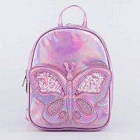 02811242-00 Рюкзак для девочки розовый выс.21.5 см.