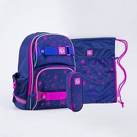 02804295-40 Школьный набор Полукаркасный рюкзак, Мешок для сменной обуви, Пенал, цветной выс. 38 см.